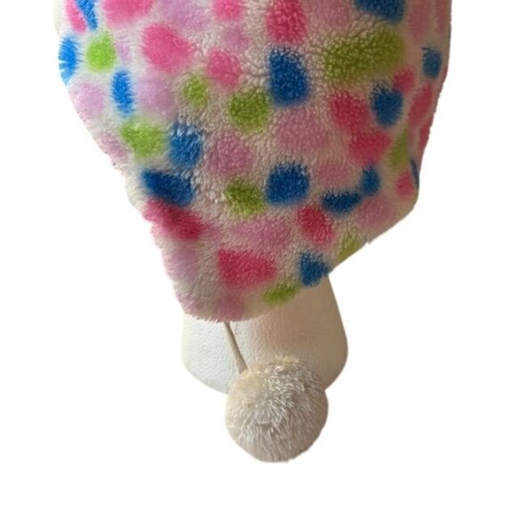 Colorful Unicorn Plush Hat With Pom Poms & Horn - Picture 4 of 7